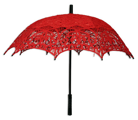 Lace Parasol - Red