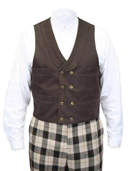 Dawson Canvas Vest - Walnut