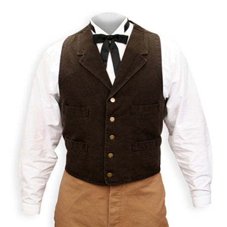 Scully Four-Pocket Canvas Vest - Walnut