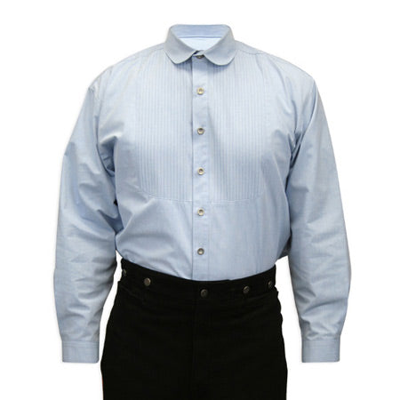 Sinclair Edwardian Club Collar Shirt - Blue