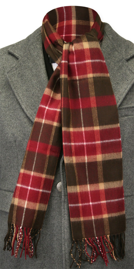 Cashmere Scarf - Red/Multi Plaid