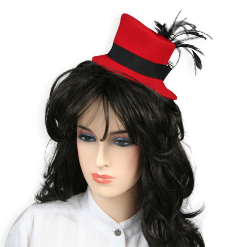 Fascinator Mini Top Hat - Red