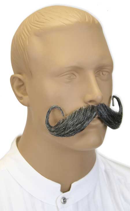 Handlebar Mustache - Gray