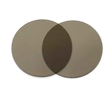 One Pair Flat 50mm Acrylic Lenses - Bronze