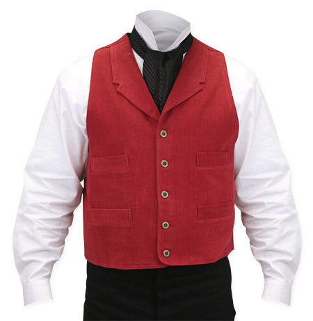Sand Mountain Brushed Cotton Vest - Red