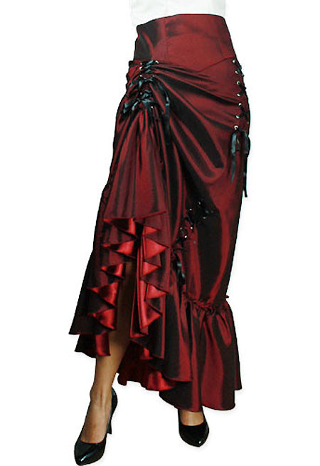 Marguerite Ruched Skirt - Burgundy
