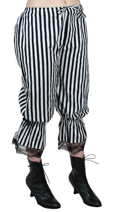 Victorian Striped Bloomers - Black