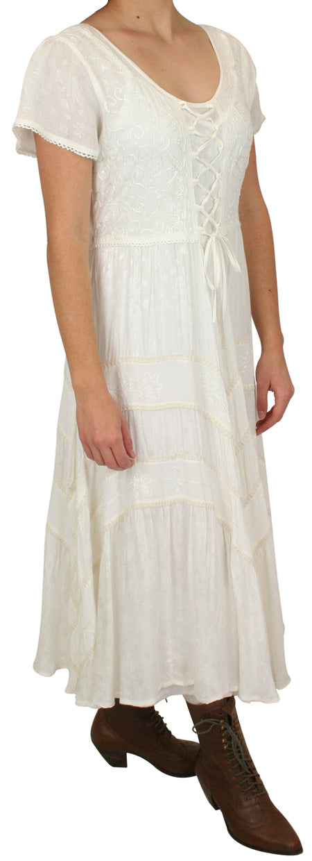 Persephone Cap Sleeve Dress - Off-White
