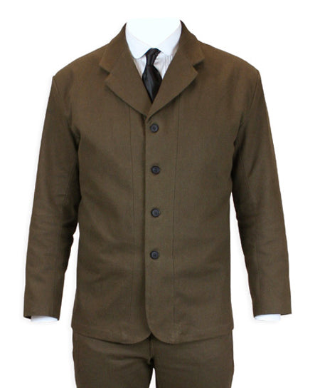 Sable Brushed Cotton Sack Coat