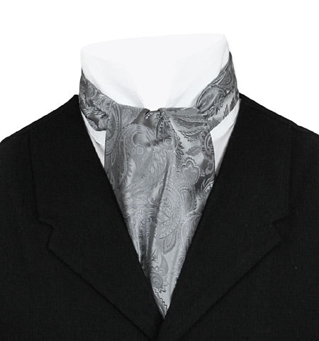 Opulent Paisley Ascot - Charcoal