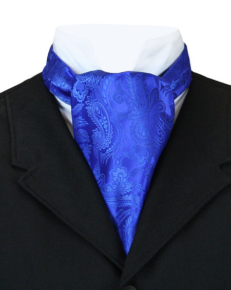Opulent Paisley Ascot - Royal Blue