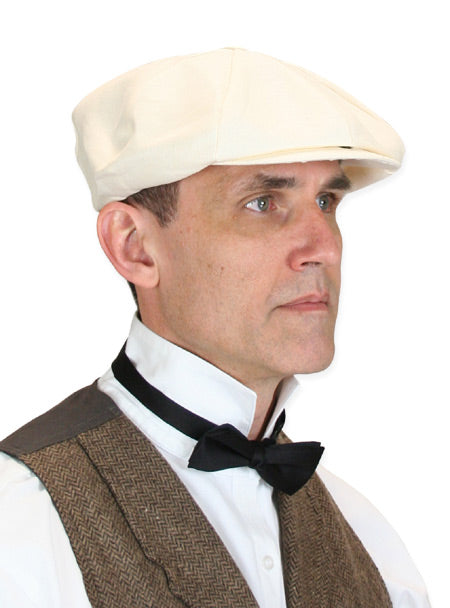 Linen Applejack Cap - Ivory