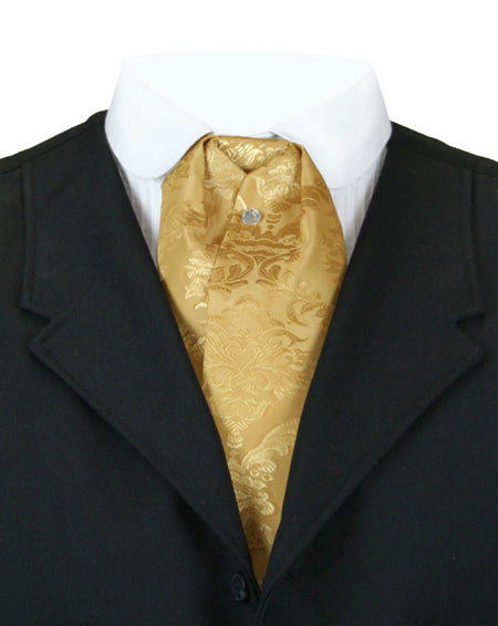 Satin Puff Tie - Gold Sutter