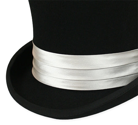 Satin Hat Band - Silver Gray
