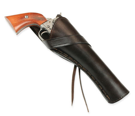 Western Holster - Long Barrel - RH Cross-Draw - Plain Brown