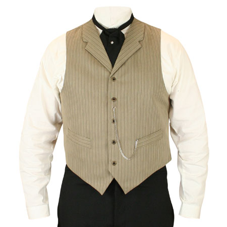 Cavell Vest - Tan Stripe