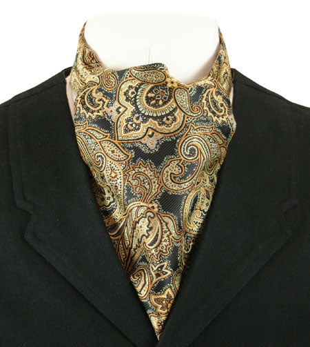 Cosmopolitan Ascot - Black/Gold Paisley