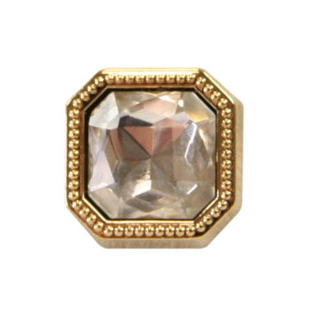 Gold Square Tie Tack - Diamond
