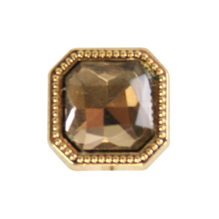 Gold Square Tie Tack - Topaz
