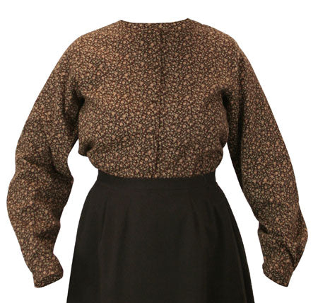 Greta Blouse - Brown Calico