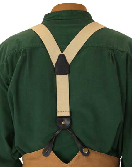 Elastic Y-Back Braces - Tan