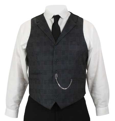Doyle Vest - Charcoal Plaid