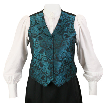 Stella Vest - Teal Paisley