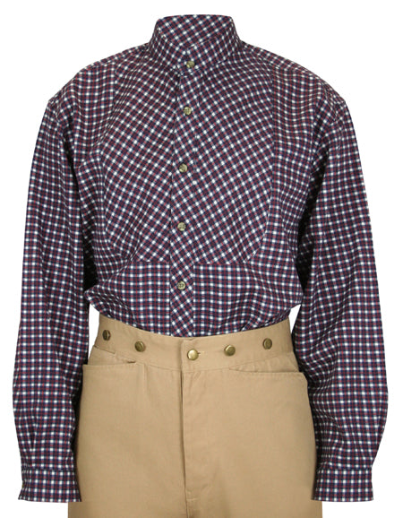 Cornelius Plaid Shirt - Navy/Red