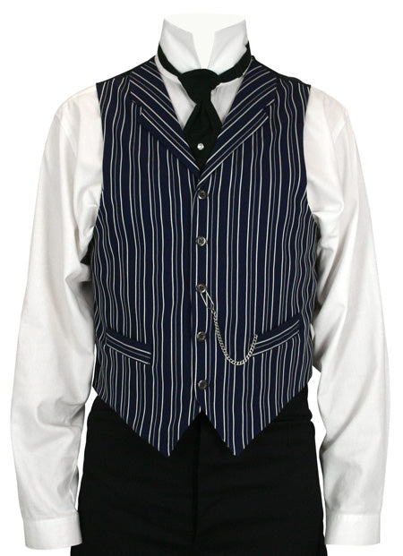 Morton Vest - Navy Stripe