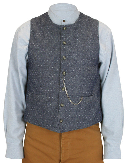 Hartman Work Vest - Navy Diamond Dot