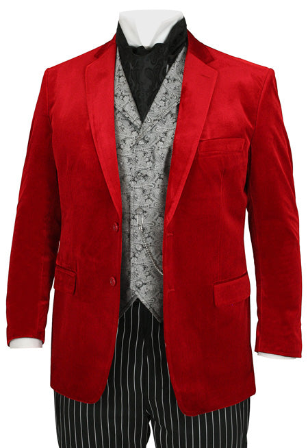 Roderick Smoking Jacket - Red Velvet