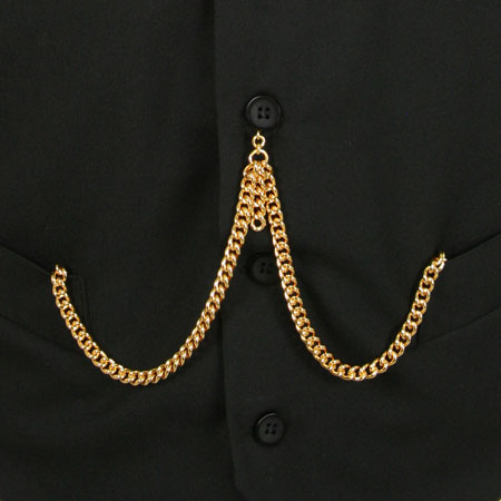 Double Albert Pocket Watch Chain - Gold