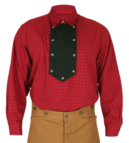 Appaloosa Bib Shirt - Red/Black Check