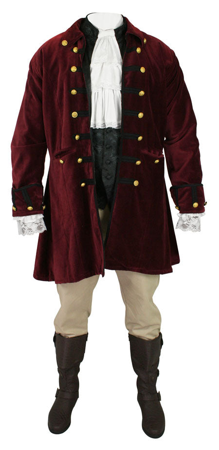 Marauder Pirate Coat - Burgundy