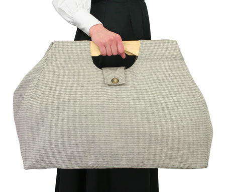 Large Carpetbag - Gray Tweed