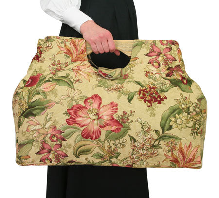 Large Carpetbag - Tan Floral