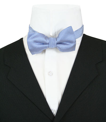 Mens Bow Tie - Blue Check