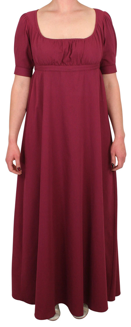 Rebecca Regency Dress - Burgundy