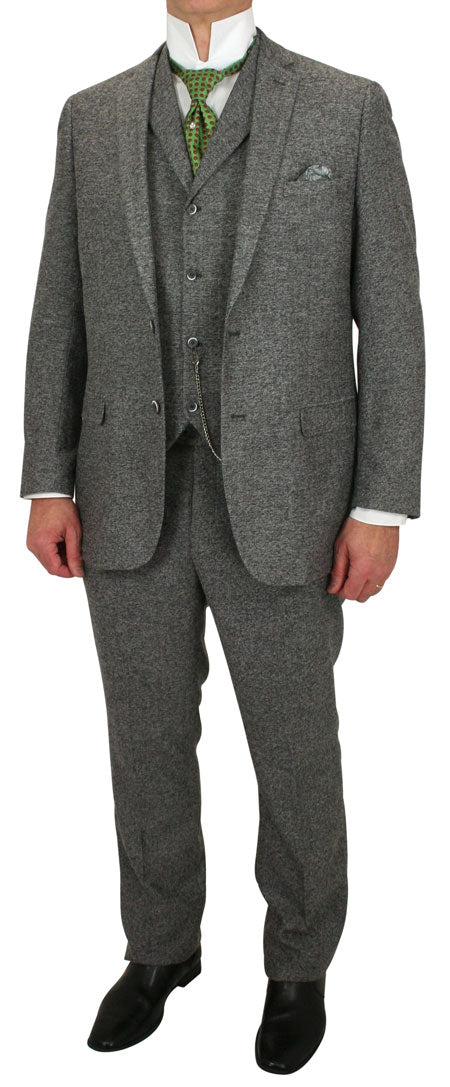 Hartford Three-Piece Tweed Suit - Gray