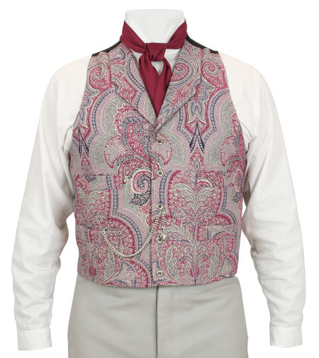 Hawthorn Tapestry Vest - Gray Paisley