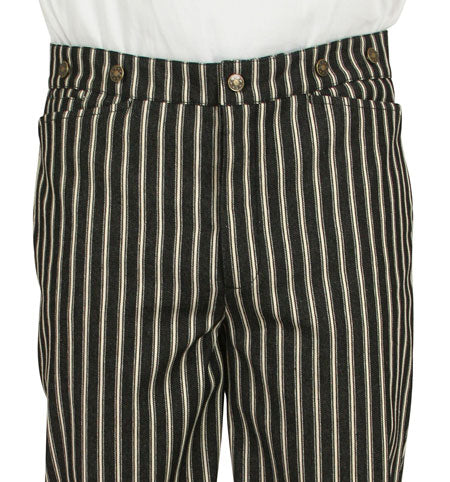 Caldwell Striped Trousers - Black/Cream