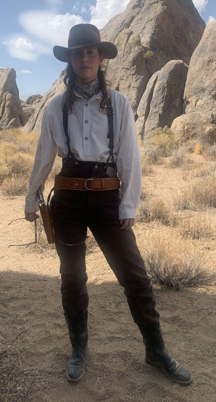 Cowgirl Catching the Shade