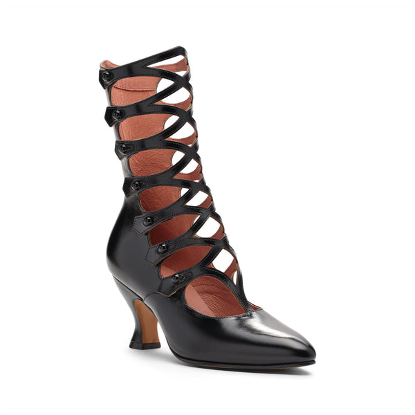 Cleo Edwardian Boots - Black