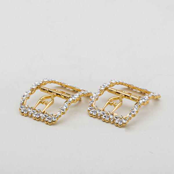 Fleur 18th Century Shoe Buckles (Gold)