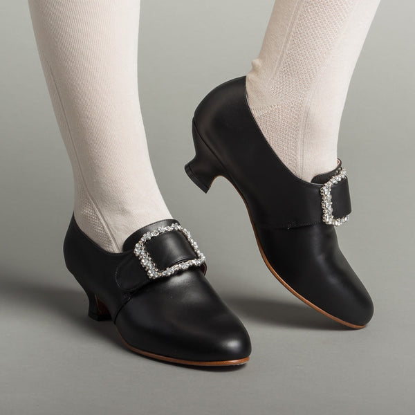 Kensington 18th Century Leather Shoes (Black)