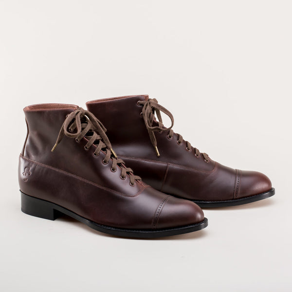 Noble Men's Vintage Lace-Up Boots - Cordovan