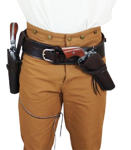 Build your own Western Gunbelt - Plain Brown Leather