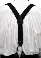 Black Elastic Y-Back Braces (Long)