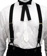 Black Elastic Y-Back Braces (Long)
