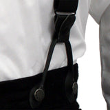 Black Elastic Y-Back Braces (Long)